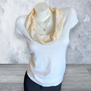 Vintage Y2K Cache Cowl Neck Top with Sequins